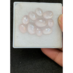 High Quality Natural Rose Quartz Rose Cut Oval Shape Cabochons Gemstone For Jewelry
