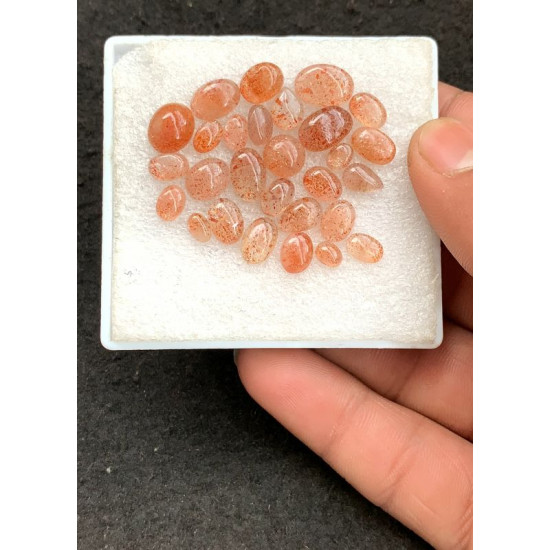 High Quality Natural Sunstone Smooth Mix Shape Cabochons Gemstone For Jewelry