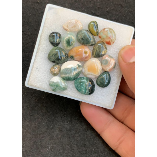 High Quality Natural Ocean Jasper Smooth Mix Shape Cabochons Gemstone For Jewelry