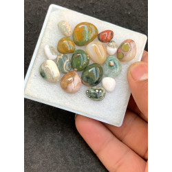 High Quality Natural Ocean Jasper Smooth Mix Shape Cabochons Gemstone For Jewelry