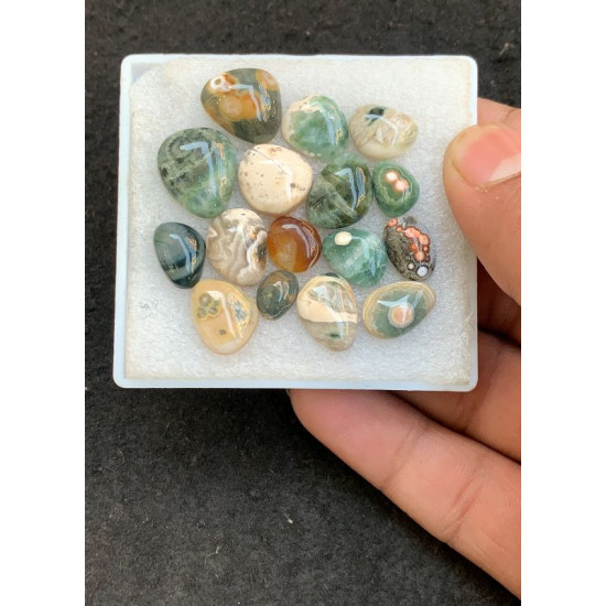 High Quality Natural Ocean Jasper Smooth Mix Shape Cabochons Gemstone For Jewelry