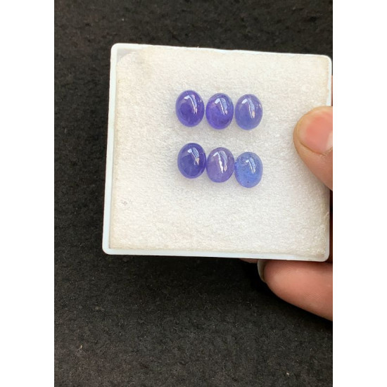 High Quality Natural Tanzanite Smooth Oval Shape Cabochon Gemstone For Jewelry