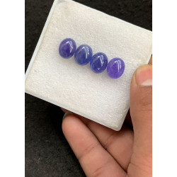 High Quality Natural Tanzanite Smooth Oval Shape Cabochon Gemstone For Jewelry