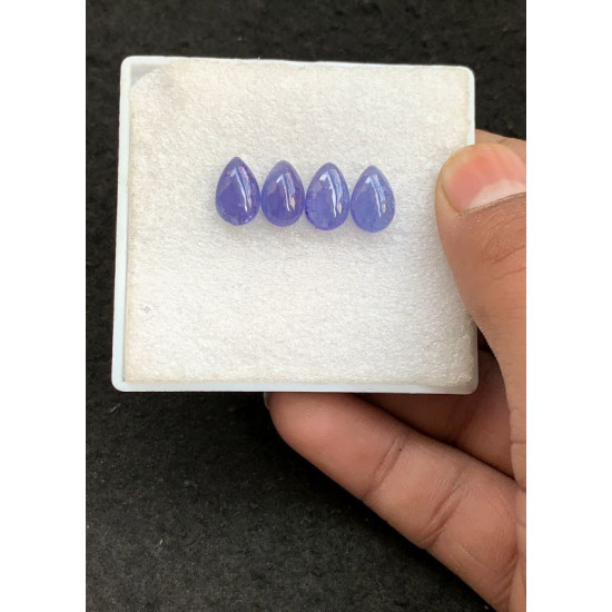 High Quality Natural Tanzanite Smooth Pear Shape Cabochon Gemstone For Jewelry