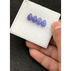 High Quality Natural Tanzanite Smooth Pear Shape Cabochon Gemstone For Jewelry