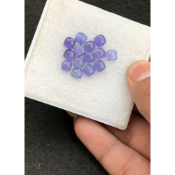 High Quality Natural Tanzanite Smooth Cushion Shape Cabochon Gemstone For Jewelry