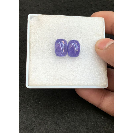 High Quality Natural Tanzanite Smooth Rectangle Shape Cabochon Gemstone For Jewelry