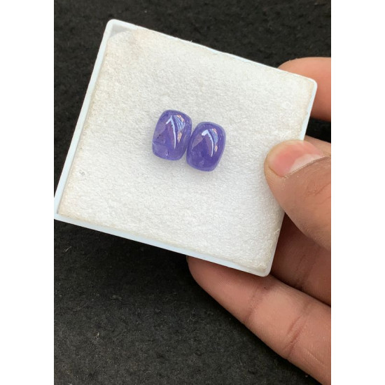 High Quality Natural Tanzanite Smooth Rectangle Shape Cabochon Gemstone For Jewelry