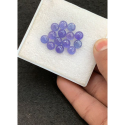 High Quality Natural Tanzanite Smooth Round Shape Cabochon Gemstone For Jewelry