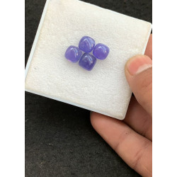 High Quality Natural Tanzanite Smooth Cushion Shape Cabochon Gemstone For Jewelry
