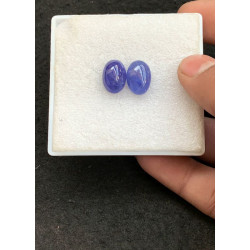 High Quality Natural Tanzanite Smooth Oval Shape Cabochon Gemstone For Jewelry