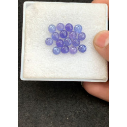 High Quality Natural Tanzanite Smooth Round Shape Cabochon Gemstone For Jewelry