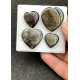 High Quality Natural Golden Obsidian Smooth Heart Shape Cabochons Gemstone For Jewelry