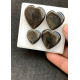 High Quality Natural Golden Obsidian Smooth Heart Shape Cabochons Gemstone For Jewelry