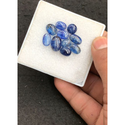 High Quality Natural Blue Kyanite Smooth Oval Shape Cabochons Gemstone For Jewelry