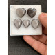 High Quality Natural Silver Obsidian Smooth Heart Shape Cabochons Gemstone For Jewelry