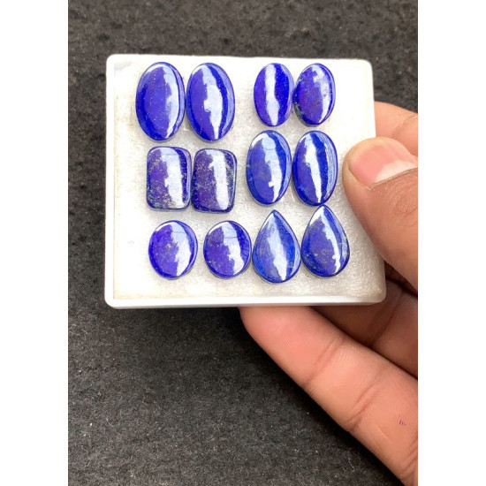 High Quality Natural Lapis Lazuli Smooth Pair Mix Shape Cabochons Gemstone For Jewelry