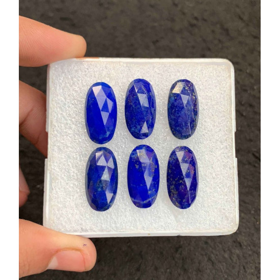 High Quality Natural Lapis Lazuli Rose Cut Oval Shape Cabochon For Jewelry