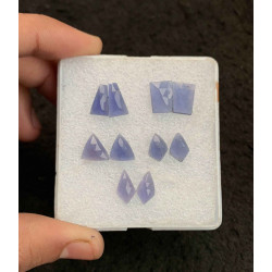 High Quality Natural Iolite Rose Cut Fancy Shape Cabochon For Jewelry