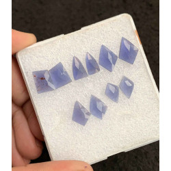 High Quality Natural Iolite Rose Cut Fancy Shape Cabochon For Jewelry