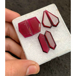 High Quality Natural Garnet Step Cut Pair Fancy Shape Cabochon For Jewelry