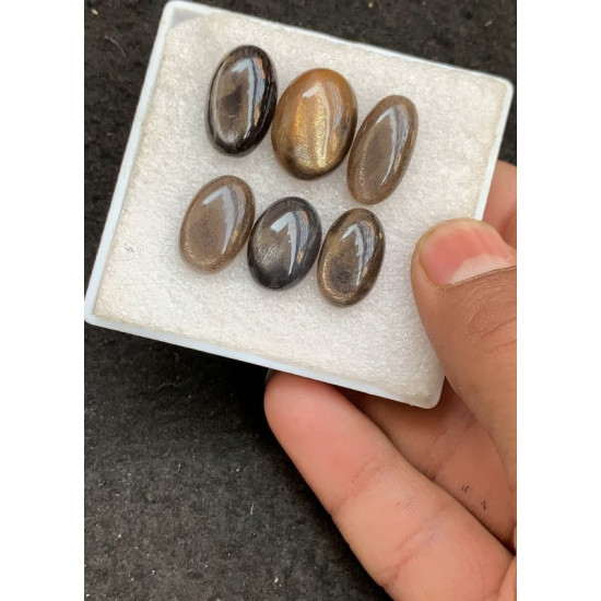 High Quality Natural Sunstone Moonstone Smooth Oval Shape Cabochons Gemstone For Jewelry