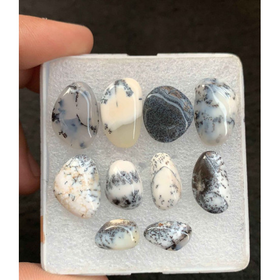 High Quality Natural Dendrite Opal Smooth Fancy Shape Cabochon For Jewelry