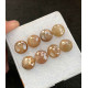 High Quality Natural Golden Sapphire Rose Cut Round Shape Cabochon For Jewelry