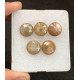 High Quality Natural Golden Sapphire Rose Cut Round Shape Cabochon For Jewelry