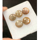 High Quality Natural Golden Sapphire Rose Cut Round Shape Cabochon For Jewelry