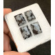 High Quality Natural Snow Flake Obsidian Step Cut Rectangle Shape Cabochon For Jewelry