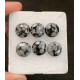 High Quality Natural Snow Flake Obsidian Rose Cut Round Shape Cabochon For Jewelry