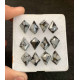 High Quality Natural Snow Flake Obsidian Rose Cut Fancy Shape Cabochon For Jewelry