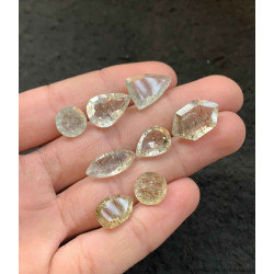 High Quality Natural Rutilated Quartz Faceted Cut Mix Shape Gemstone For Jewelry