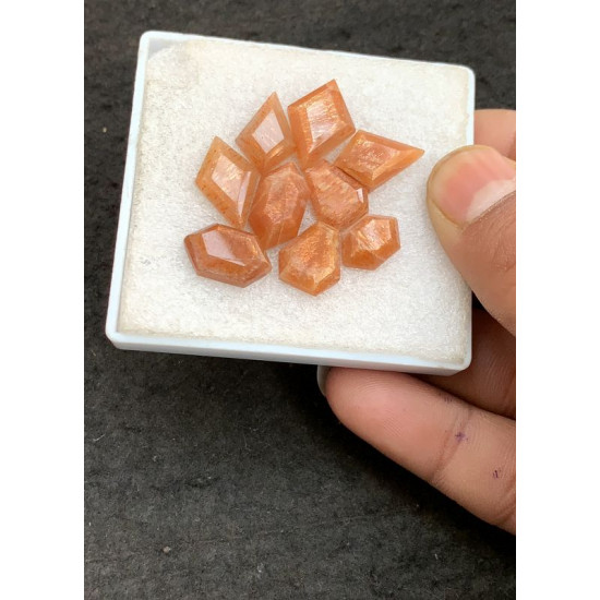 High Quality Natural Sunstone Step Cut Fancy Shape Cabochon Gemstone For Jewelry