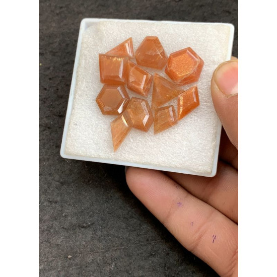 High Quality Natural Sunstone Step Cut Fancy Shape Cabochon Gemstone For Jewelry