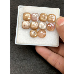 High Quality Natural Golden Sapphire Rose Cut Cushion Shape Cabochons Gemstone For Jewelry
