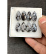 High Quality Natural Snow Flake Obsidian Rose Cut Pear Shape Cabochons Gemstone For Jewelry