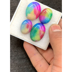 High Quality Natural Solar Quartz Smooth Oval Shape Cabochons Gemstone For Jewelry