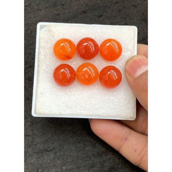 High Quality Natural Carnelian Smooth Round Shape Cabochons Gemstone For Jewelry