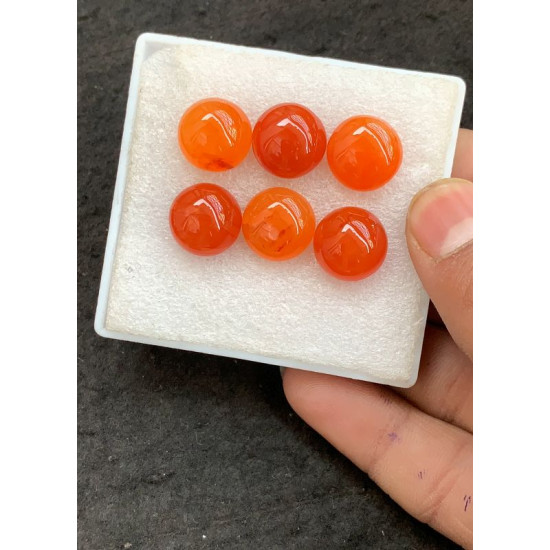 High Quality Natural Carnelian Smooth Round Shape Cabochons Gemstone For Jewelry