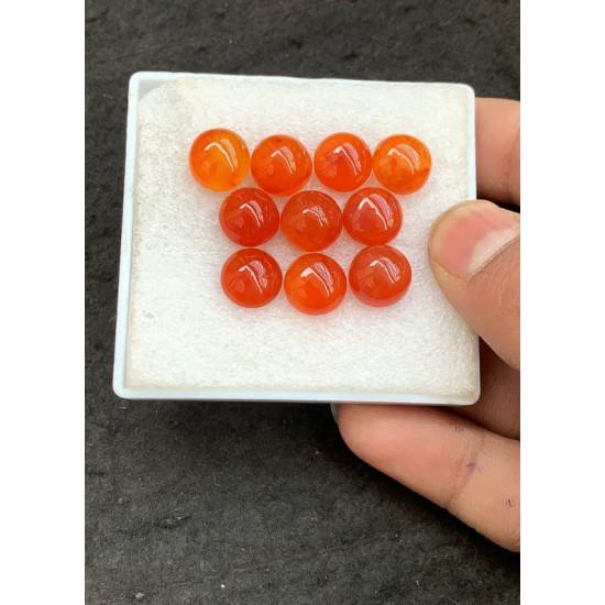 High Quality Natural Carnelian Smooth Round Shape Cabochons Gemstone For Jewelry