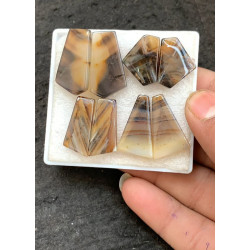 High Quality Natural Montana Agate Smooth Pair Mix Shape Cabochons Gemstone For Jewelry