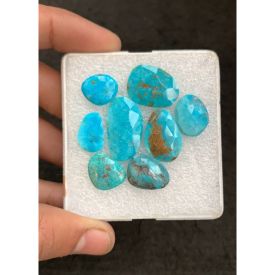 High Quality Natural American Turquoise Rose Cut Fancy Shape Cabochon Gemstone For Jewelry