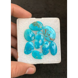 High Quality Natural American Turquoise Rose Cut Fancy Shape Cabochon Gemstone For Jewelry