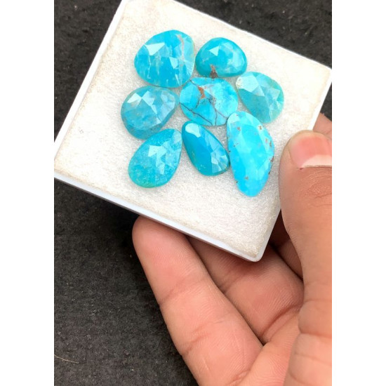 High Quality Natural American Turquoise Rose Cut Fancy Shape Cabochons Gemstone For Jewelry