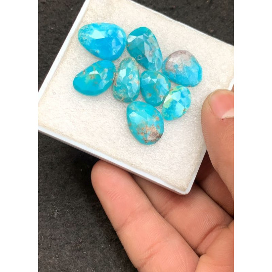 High Quality Natural American Turquoise Rose Cut Fancy Shape Cabochons Gemstone For Jewelry