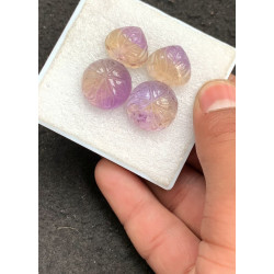 High Quality Natural Ametrine Hand Craved Mix Shape Cabochons Gemstone For Jewelry