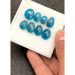 High Quality Natural Neon Apatite Rose Cut Fancy Shape Cabochons Gemstone For Jewelry