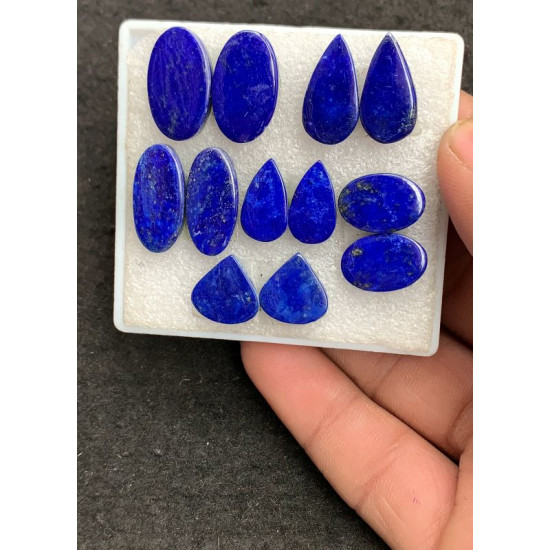 High Quality Natural Lapis Lazuli Smooth Pair Mix Shape Cabochons Gemstone For Jewelry